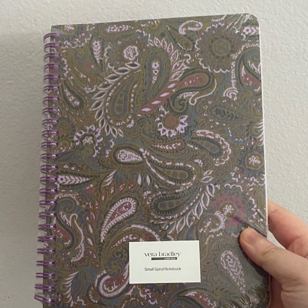 Vera Bradley Paisley Notebook in Purple and Green